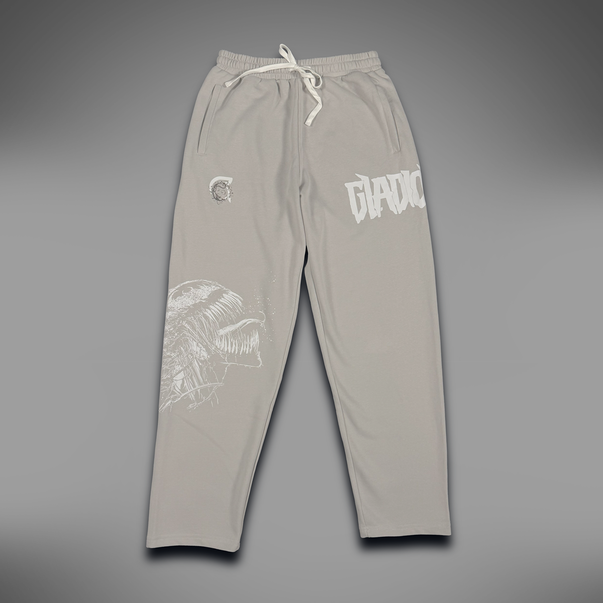 ASH GRAY SYMBIOTE STRAIGHT-LEG SWEATS