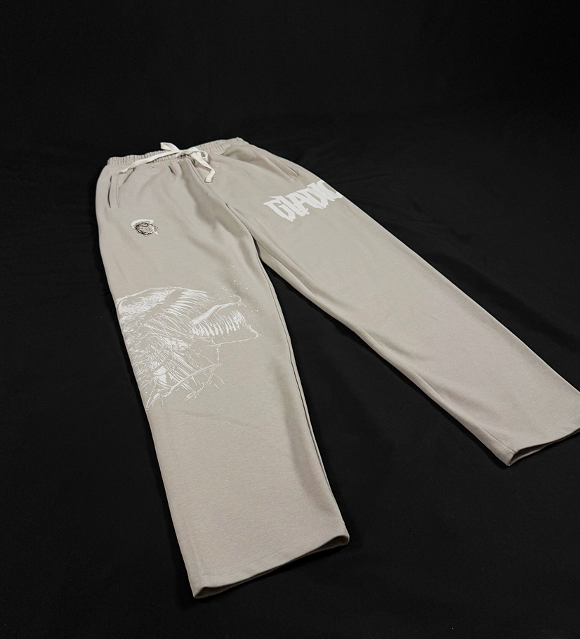 ASH GRAY SYMBIOTE STRAIGHT-LEG SWEATS